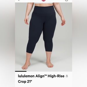 Lululemon Leggings Align High Rise 21” Legging True Navy Size 12